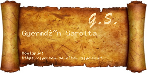 Gyermán Sarolta névjegykártya