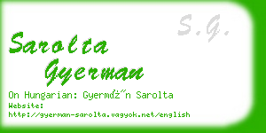sarolta gyerman business card